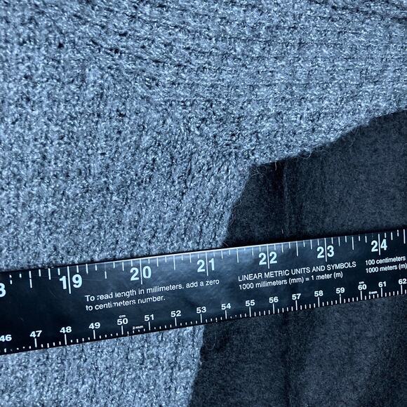 Maurices Womens Sweater Dark Gray Lightweight Waffle Knit Pullover Stretch L - Picture 8 of 12